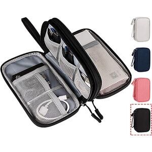 Electronics Accessories Organizer Pouch Bag for Cable, Charger, Phone Black